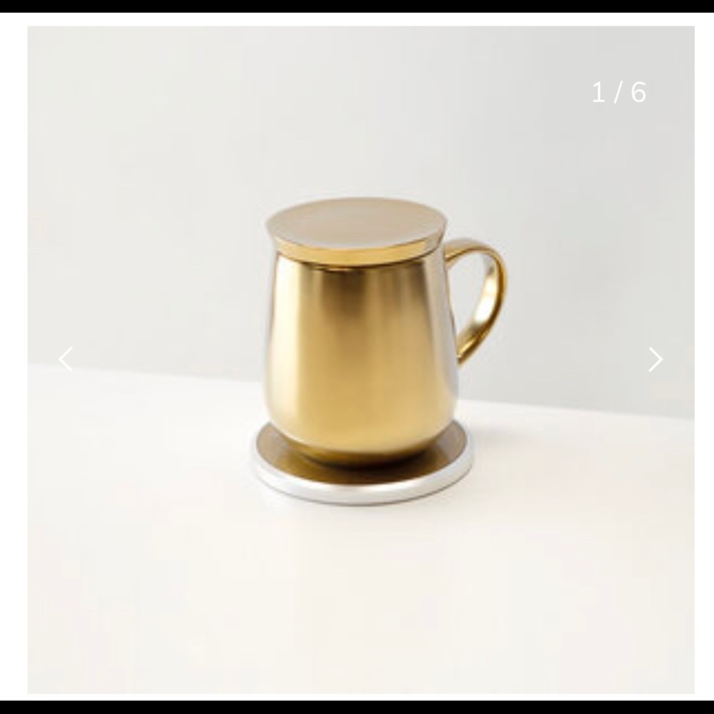 Self Heating Mug Set Fine Gold Monogram S
